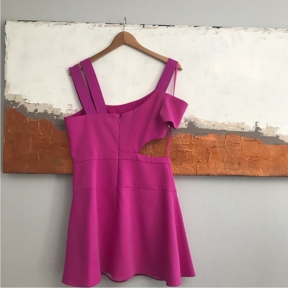BCBGMaxAzria Kiki Magenta Cutout Dress - Picture 6 of 9